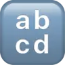 Emoji Input Symbol for Latin Small Letters 🔡 image - Apple style