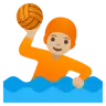 Person Playing Water Polo: Medium-Light Skin Tone Emoji 🤽🏼 image - Google Noto Color style