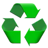 Schwarzes Universal-Recycling-Symbol Emoji ♻ image - Apple style