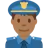 Man Police Officer: Medium-Dark Skin Tone