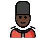 Guard: Dark Skin Tone Emoji 💂🏿 image - OpenMoji style