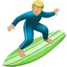 Man Surfing: Medium-Light Skin Tone Emoji 🏄🏼‍♂️ image - Apple style