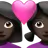 Couple With Heart: Woman, Woman, Dark Skin Tone