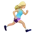 Woman Running Facing Right: Medium-Light Skin Tone