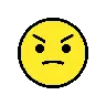 ใบหน้าโกรธ Emoji 😠 image - OpenMoji style