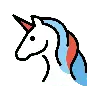 Emoji Faccia da unicorno 🦄 image - OpenMoji style