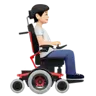 Person In Motorized Wheelchair Facing Right: Light Skin Tone Emoji 🧑🏻‍🦼‍➡️ image - Apple style