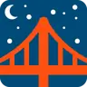 Emoji Ponte di notte 🌉 image - Twitter / X (Twemoji) style