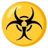 Biohazard Emoji ☣ image - Google Noto Color style