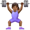 Woman Lifting Weights: Medium-Dark Skin Tone Emoji 🏋🏾‍♀️ image - Samsung style