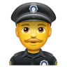 Man Police Officer Emoji 👮‍♂️ image - WhatsApp style