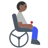 Person In Motorized Wheelchair: Medium-Dark Skin Tone Emoji 🧑🏾‍🦼 image - Tossface style
