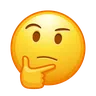 Thinking Face Emoji 🤔 image - Telegram style