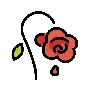 Emoji Fiore appassito 🥀 image - OpenMoji style