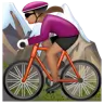 Woman Mountain Biking: Medium Skin Tone Emoji 🚵🏽‍♀️ image - WhatsApp style