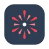 Emoji Fuochi d'artificio 🎆 image - Tossface style