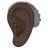 Ear With Hearing Aid: Dark Skin Tone
