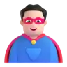 Man Superhero: Light Skin Tone Emoji 🦸🏻‍♂️ image - Microsoft 3D Fluent style