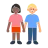 Woman And Man Holding Hands: Medium-Dark Skin Tone, Medium-Light Skin Tone