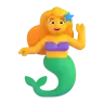 Mermaid Emoji 🧜‍♀️ image - Microsoft 3D Fluent style
