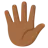 Hand With Fingers Splayed: Medium-Dark Skin Tone