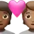 Couple With Heart: Person, Person, Medium-Dark Skin Tone, Medium Skin Tone
