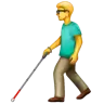 Man With White Cane Emoji 👨‍🦯 image - WhatsApp style