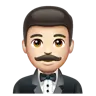 Man In Tuxedo: Light Skin Tone Emoji 🤵🏻‍♂️ image - WhatsApp style