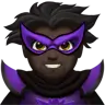 Man Supervillain: Dark Skin Tone Emoji 🦹🏿‍♂️ image - Apple style