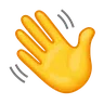 Waving Hand Emoji 👋 image - Telegram style