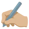 Writing Hand: Medium-Light Skin Tone Emoji ✍🏼 image - Google Noto Color style