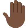 Raised Back Of Hand: Dark Skin Tone Emoji 🤚🏿 image - Twitter / X (Twemoji) style