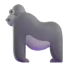 Emoji Gorilla 🦍 image - Microsoft 3D Fluent style