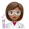 Woman Scientist: Medium Skin Tone Emoji 👩🏽‍🔬 image - WhatsApp style