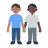 Men Holding Hands: Medium Skin Tone, Dark Skin Tone