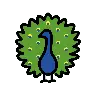 Emoji Pavone 🦚 image - OpenMoji style