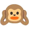 Hören Sie keinen bösen Affen Emoji 🙉 image - Google Noto Color Animated style