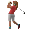 Woman Golfing: Medium Skin Tone Emoji 🏌🏽‍♀️ image - Apple style