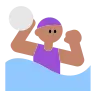 Woman Playing Water Polo: Medium Skin Tone Emoji 🤽🏽‍♀️ image - Tossface style