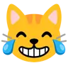 Emoji Cat Face with Tears of Joy 😹 image - Google Noto Color style