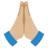 Folded Hands: Medium-Light Skin Tone Emoji 🙏🏼 image - Google Noto Color style