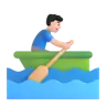 Man Rowing Boat: Light Skin Tone Emoji 🚣🏻‍♂️ image - Microsoft 3D Fluent style