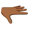 Palm Down Hand: Medium-Dark Skin Tone Emoji 🫳🏾 image - Google Noto Color Animated style