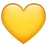 Yellow Heart Emoji 💛 image - WhatsApp style