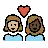 Couple With Heart: Woman, Woman, Medium-Light Skin Tone, Dark Skin Tone