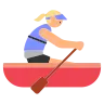 Woman Rowing Boat: Medium-Light Skin Tone Emoji 🚣🏼‍♀️ image - Tossface style