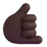 Call Me Hand: Dark Skin Tone Emoji 🤙🏿 image - Microsoft 3D Fluent style
