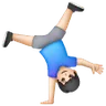 Man Cartwheeling: Light Skin Tone Emoji 🤸🏻‍♂️ image - Samsung style