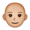 Woman: Medium-Light Skin Tone, Bald Emoji 👩🏼‍🦲 image - Samsung style