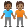 People Holding Hands: Medium Skin Tone, Medium-Dark Skin Tone Emoji 🧑🏽‍🤝‍🧑🏾 image - Google Noto Color style